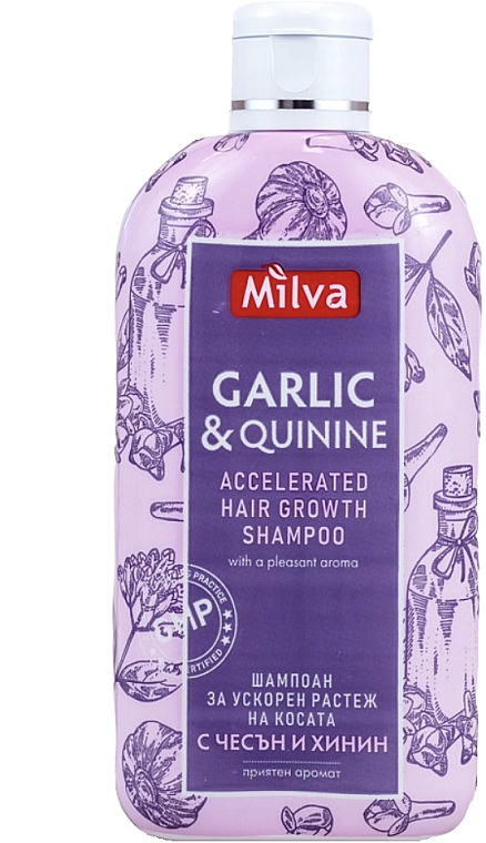 Haarwuchs-Shampoo - Milva Garlic Extract and Quinine Hair Growth Shampo — Bild N1