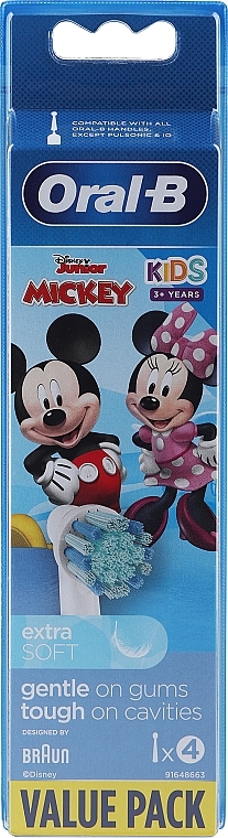 Ersatzkopf für Kinderzahnbürste Mickey - Oral-B Refills 4 Pack — Bild N1