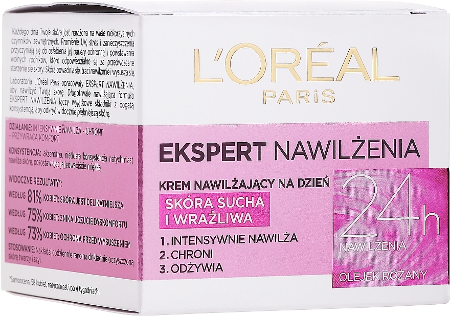 Feuchtigkeitsspendende Tagescreme für trockene und empfindliche Haut - L'Oreal Paris Triple Active Day — Bild N1