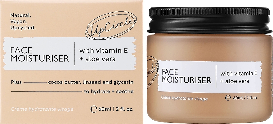 Feuchtigkeitsspendende Gesichtscreme - UpCircle Face Moisturiser with Vitamin E + Aloe Vera — Bild N2
