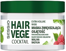 Düfte, Parfümerie und Kosmetik Maske für Haarvolumen Himbeeren und Basilikum - Sessio Hair Vege Cocktail Extra Volume Mask