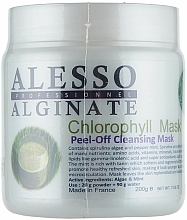 Düfte, Parfümerie und Kosmetik Alginat-Gesichtsmaske mit Spirulina und Pfefferminze - Alesso Professionnel Alginate Chlorophyll Peel-Off Cleansing Mask 