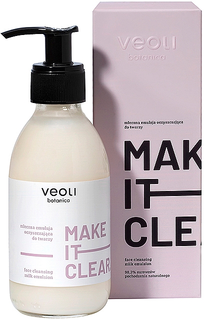 Reinigungsmilch für das Gesicht - Veoli Botanica Face Cleansing Milk Emulsion Make It Clear
