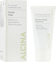 Porenverfeinernde Kräuter-Gesichtsmaske mit Pflanzenextrakten für fettige bis Mischhaut - Alcina Herbal Mask — Foto N4