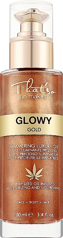 Feuchtigkeitsspendender Schimmer für Gesicht, Körper und Haare - That'so Glowy Gold  — Bild N1