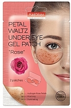 Düfte, Parfümerie und Kosmetik Hydrogel-Augenpads Rose - Purederm Petal Waltz Under Eye Gel Patch "Rose"