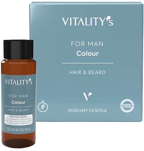 Haar- und Bartfärbemittel - Vitality's For Man Colour Hair & Beard  — Bild N1