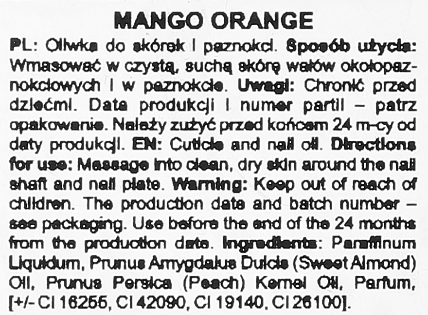 Nagel- und Nagelhautöl mit Blumen Mango und Orange - Silcare Cuticle Oil Mango Orange — Bild N2