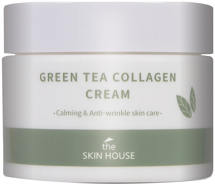 Beruhigende Anti-Falten Gesichtscreme mit Kollagen und Grüntee-Extrakt - The Skin House Green Tea Collagen Cream — Bild N1