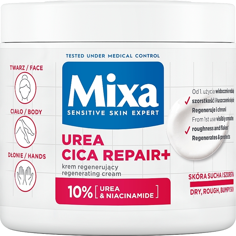 Revitalisierende Körpercreme - Mixa Urea Cica Repair+ Regenerating Cream — Bild N1