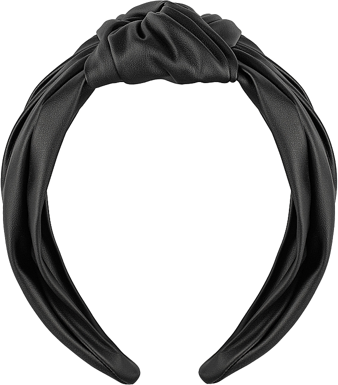 Haarreif schwarz Top Knot - MAKEUP Hair Hoop Band Leather Black — Bild N1