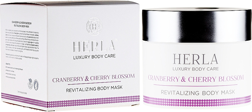 Regenerierende Körpermaske mit Cranberry und Kirschblüte - Herla Luxury Body Care Cranberry & Cherry Blossom Revitalizing Body Mask — Bild N1