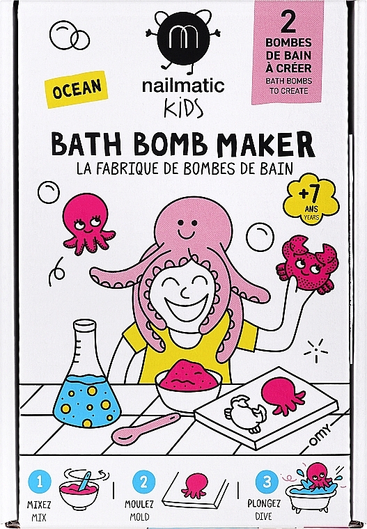 Set Mach es Selbst - Nailmatic DIY Kit Ocean Bath Bomb Maker  — Bild N1