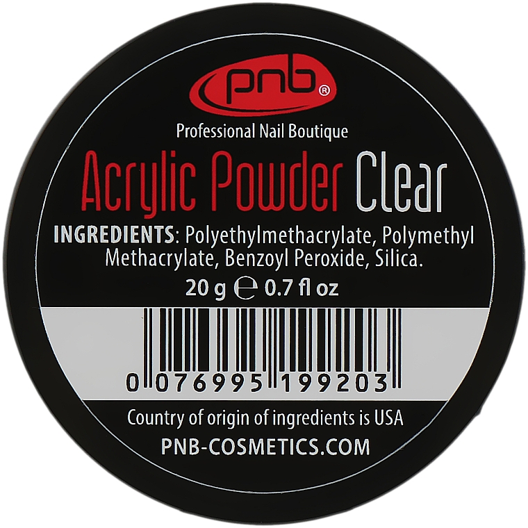 Acrylpuder transparent - PNB Acrylic Powder Clear — Bild N2