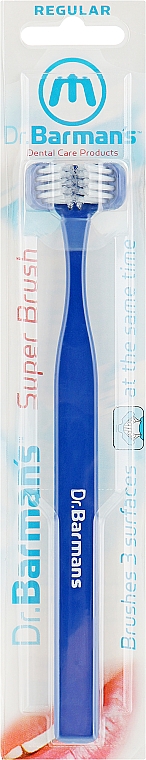 Dreieckige Zahnbürste Standard blau - Dr. Barman's Superbrush Regular — Bild N1