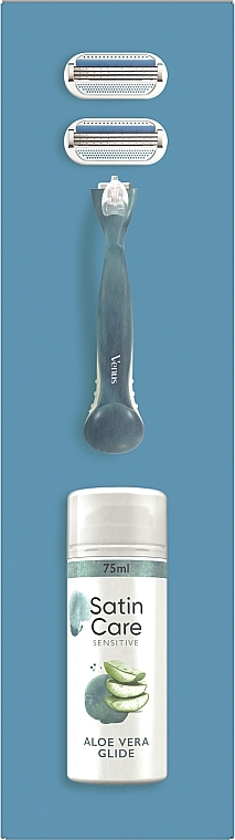 Rasierpflegeset - Gillette Venus Smooth (Rasierer 1 St. + Rasierklingen 2 St. + Rasiergel 75ml) — Bild N3