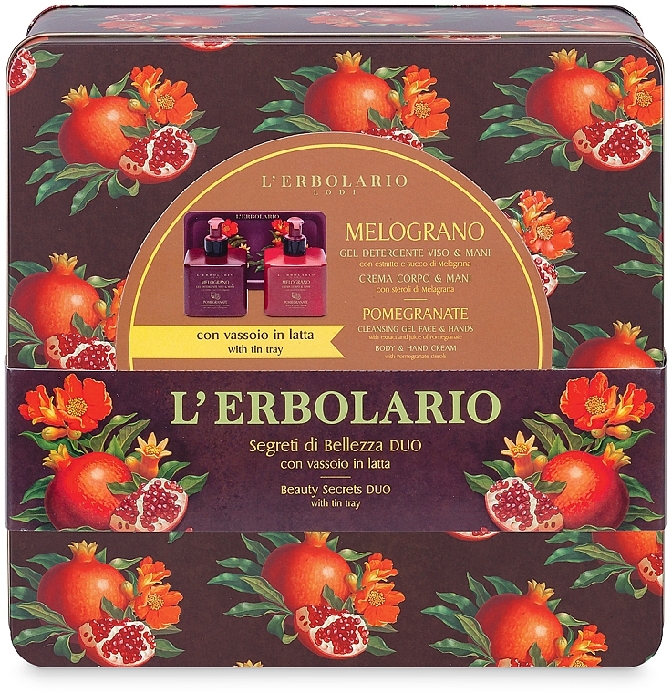 L'Erbolario Pomegranate - Körperpflegeset (Handgel 250ml + Handcreme 250ml + Zubehör)  — Bild N3