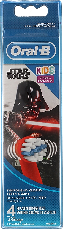 Austauschbare Zahnbürstenköpfe für Kinderzahnbürste extra weich Star Wars 4 St. - Oral-B Kids Star Wars Extra Soft — Bild N1