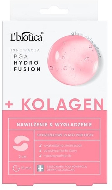 Hydrogel-Augenpatches mit Kollagen - L'biotica PGA Hydro Fusion  — Bild N1