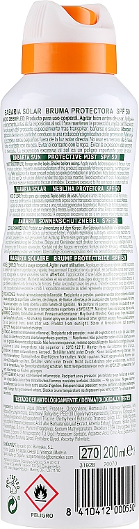 Wasserfestes Sonnenschutzspray für empfindliche Haut SPF 50 - Babaria Protective Mist For Sensitive Skin Spf50 — Bild N2