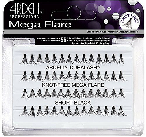 Wimpernbüschel-Set - Ardell Duralash Knot Mega Flare Short Black — Bild N1