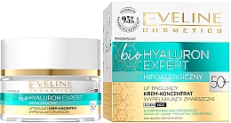 Straffendes Creme-Konzentrat für Tag und Nacht mit Lifting-Effekt 50+ - Eveline Cosmetics BioHyaluron Expert 50+ — Bild N1