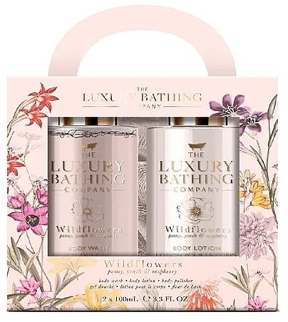 Geschenkset - Grace Cole The Luxuty Bathing Wildflowers (Duschgel 100 ml + Körperlotion 100 ml + Badeschwamm 1 St.) — Bild N1