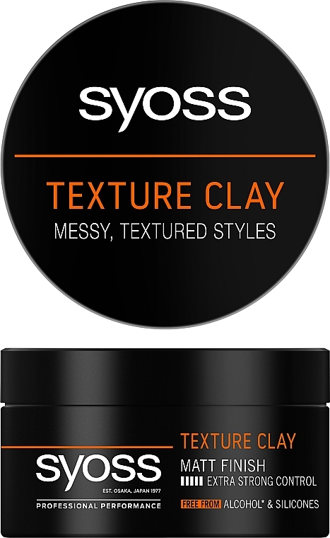 Syoss Texture Clay - Styling-Tonerde mit Matt-Effekt und extra starkem Halt — Bild N1