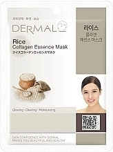 Düfte, Parfümerie und Kosmetik Tuchmaske mit Kollagen und Reis - Dermal Rice Collagen Essence Mask 