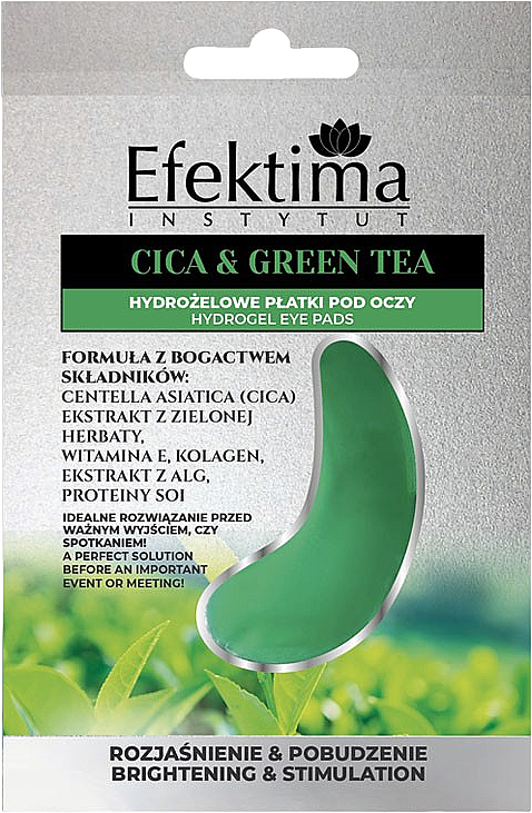 Hydrogel-Augenpatches - Efektima Instytut Hydrogel Eye Pads Cica & Green Tea  — Bild N1