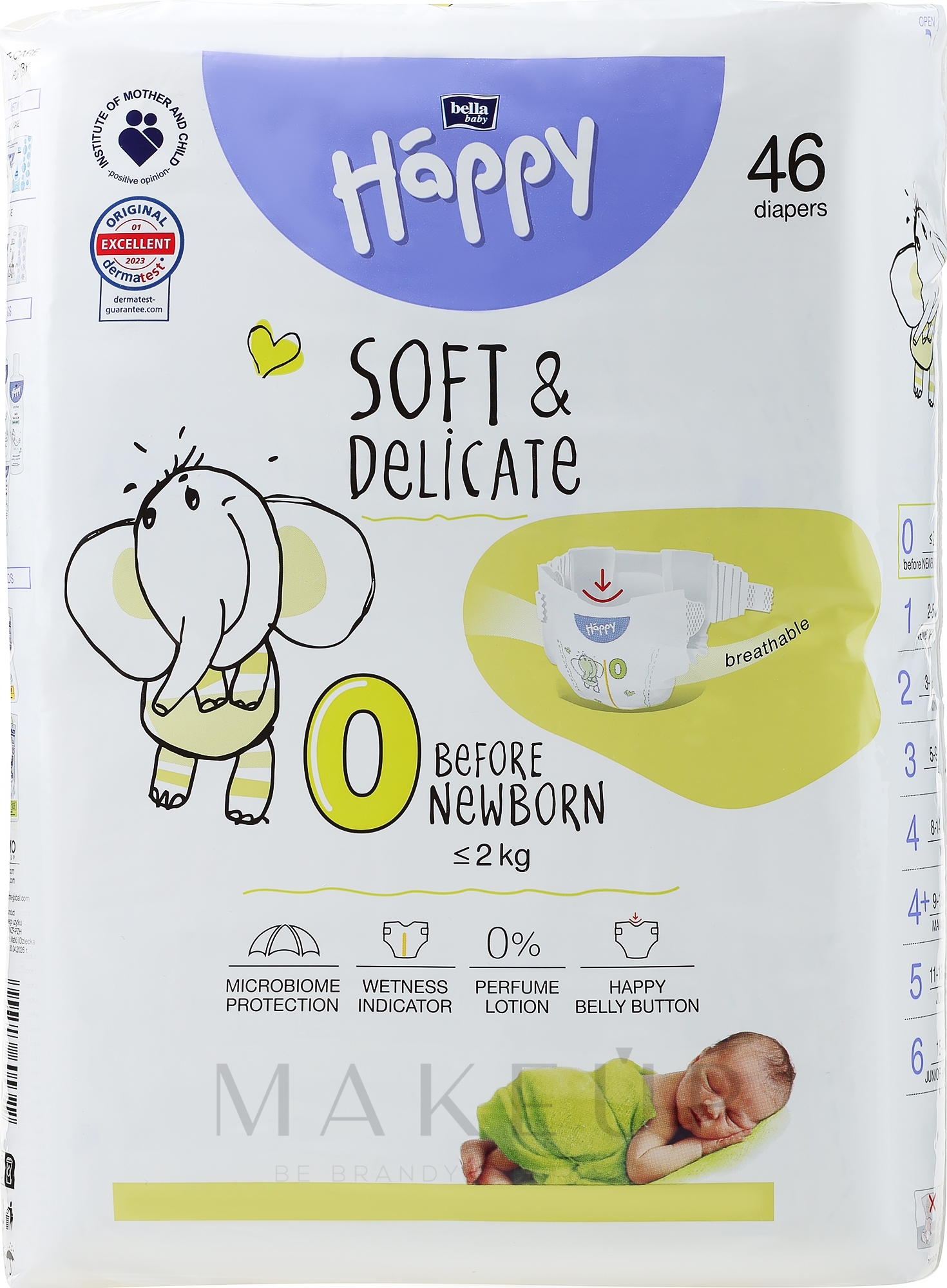 Babywindeln 0-2 kg Größe 0 46 St. - Bella Baby Happy — Bild 46 St.