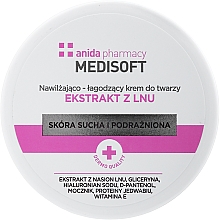 Düfte, Parfümerie und Kosmetik Feuchtigkeitsspendende Gesichtscreme mit Flachs-Extrakt - Anida Pharmacy Medisoft Face Cream Linen