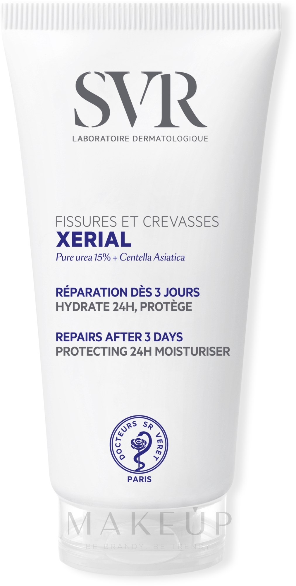 Creme für rissige und geschädigte Haut an Füßen und Händen - SVR Xerial Fissures & Crevasses  — Bild 50 ml