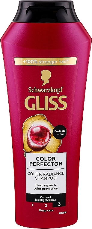 Shampoo für gefärbtes und gebleichtes Haar - Gliss Color Perfector Repair & Protect Shampoo — Bild N1