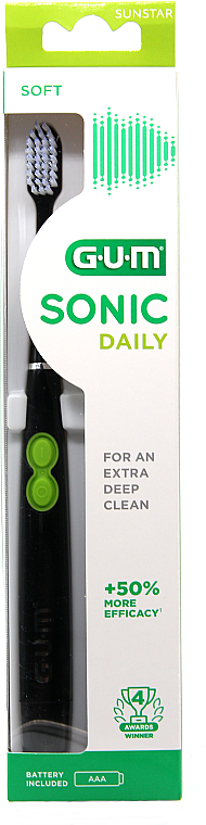 Elektrische Zahnbürste weich schwarz - G.U.M Sonic Daily — Bild N1