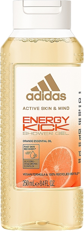 Duschgel - Adidas Active Skin & Mind Energy Kick Shower Gel Orange Essential Oil — Bild N1