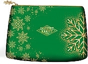 Kosmetiktasche aus Velours grün - Institut Karite Trousse Velour Noel Verte Green Velvet Christmas Pouch — Bild N1