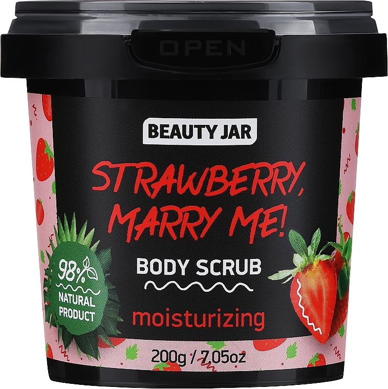 Feuchtigkeitsspendendes Körperpeeling - Beauty Jar Strawberry, Merry Me! Body Scrub  — Bild N1
