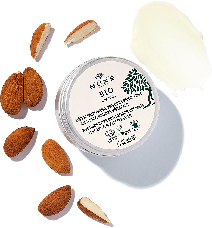 Deo-Basam für empfindliche Haut mit Pflanzenpulvern, Mandelöl und Orangenblütenduft - Nuxe Bio Organic 24HR Sensitive Skin Balm Deodorant — Bild N2