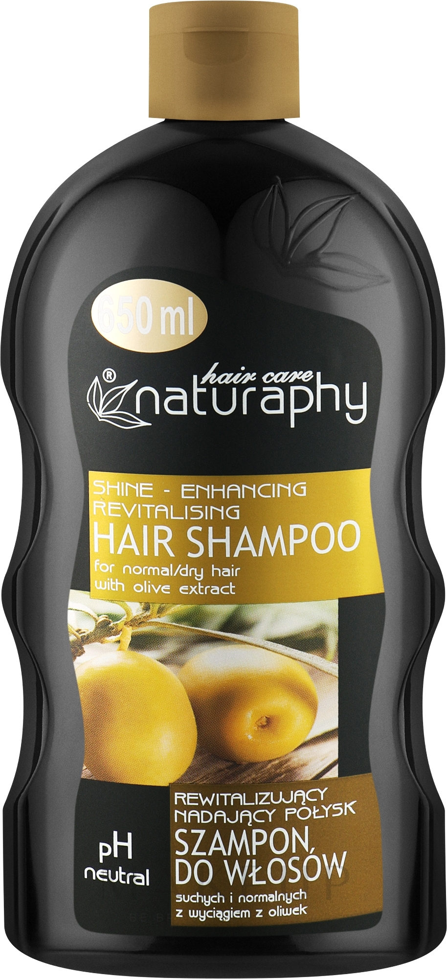 Revitalisierendes Shampoo mit Olivenextrakt für normales und trockenes Haar - Naturaphy Hair Shampoo — Bild 650 ml