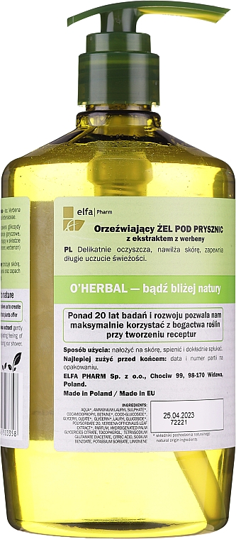 Erfrischendes Duschgel mit Eisenkraut-Extrakt - O'Herbal Refreshing Shower Gel — Bild N4