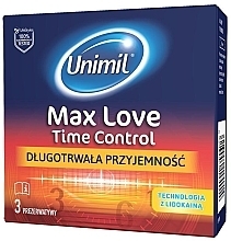 Düfte, Parfümerie und Kosmetik Kondome 3 St. - Unimil Max Love Time Control