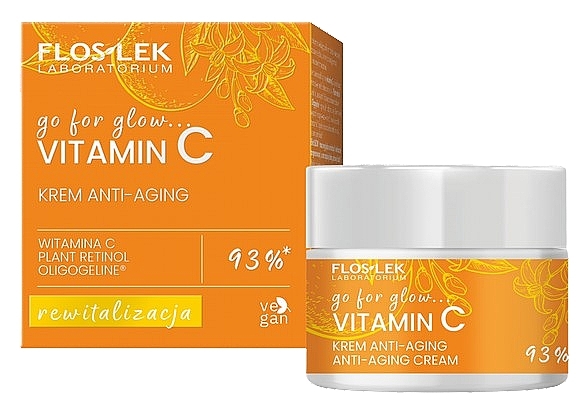 Anti-Ageing Gesichtscreme mit Vitamin C  - Floslek Go For Glow Anti-Aging Cream  — Bild N1