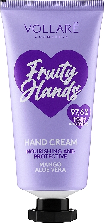 Handcreme mit Mangobutter und Aloe Vera - Vollare Vegan Fruity Hands Hand Cream — Bild N1