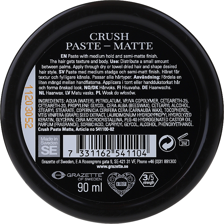 Mattierende Haarpaste mittlerer Halt - Grazette Crush Paste Matte — Bild N2