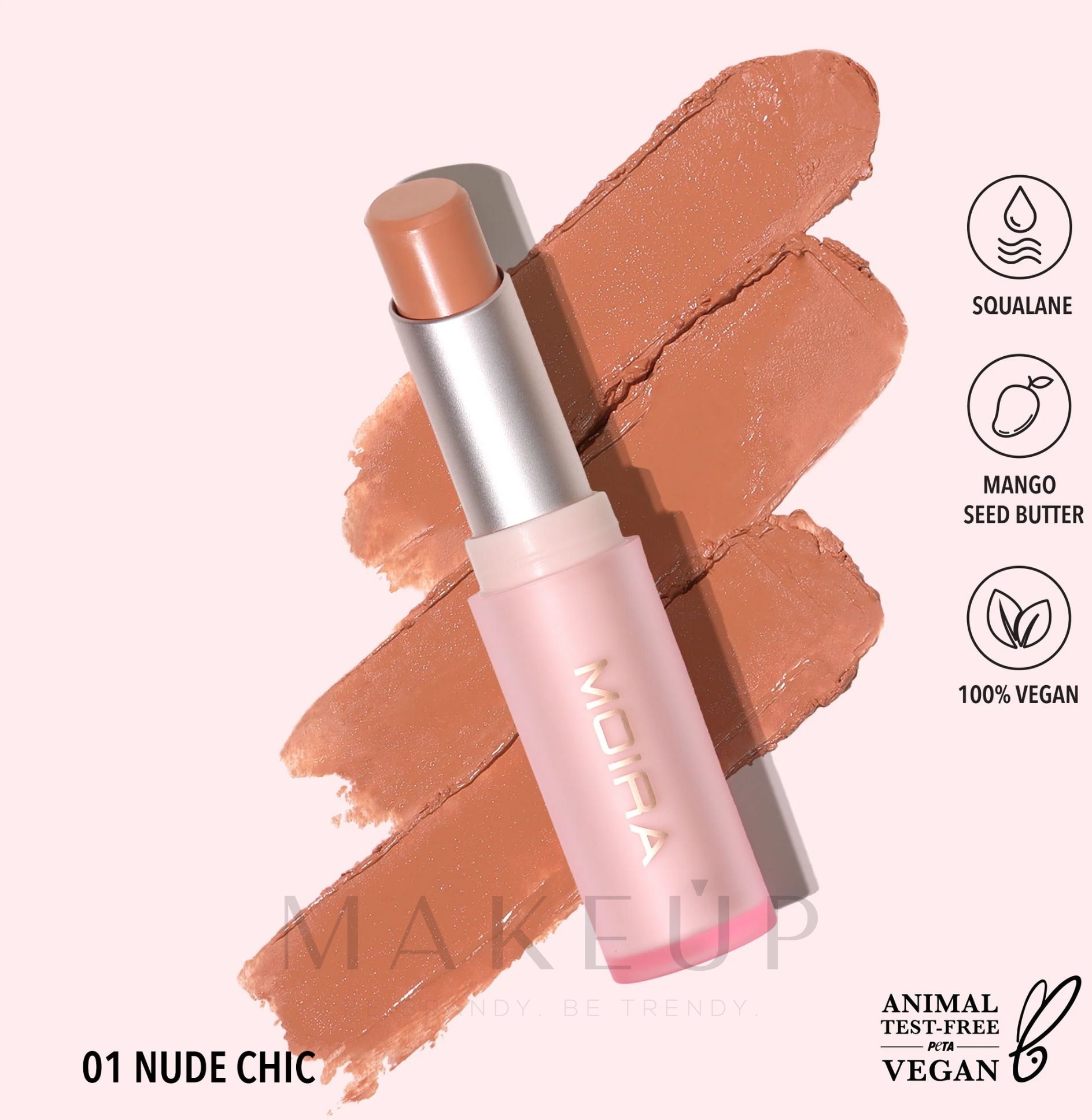Lippenstift - Moira Signature Lipstick — Bild 001 - Nude Chic