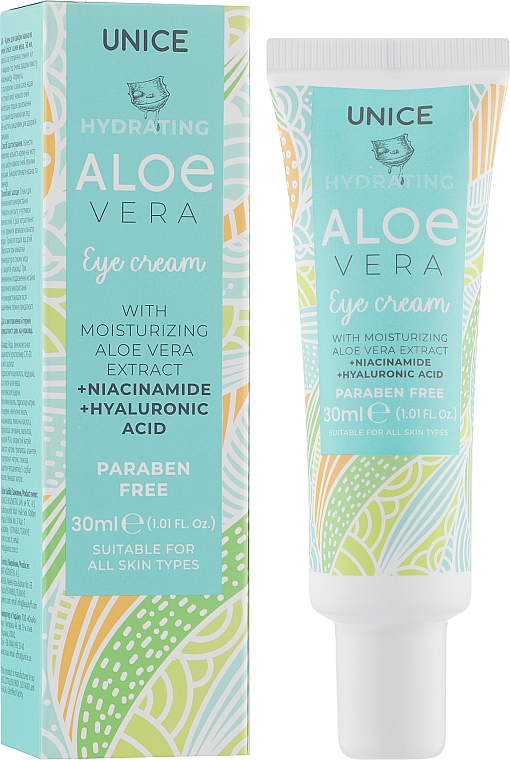 Augencreme mit Aloe Vera - Unice Hydrating Aloe Vera Eye Cream — Bild N2