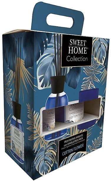 Set - Sweet Home Collection Cotton Flower Gift Set (diffuser/100ml + candle/110g) — Bild N1