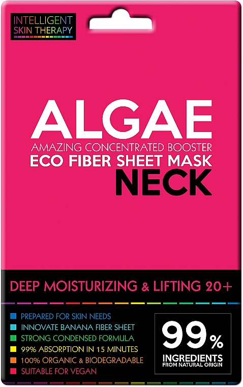 Tief feuchtigkeitsspendende Lifting-Tuchmaske für den Hals mit Algen 20+ - Beauty Face IST Deep Moisturizing & Lifting Neck Mask Algae — Bild N1