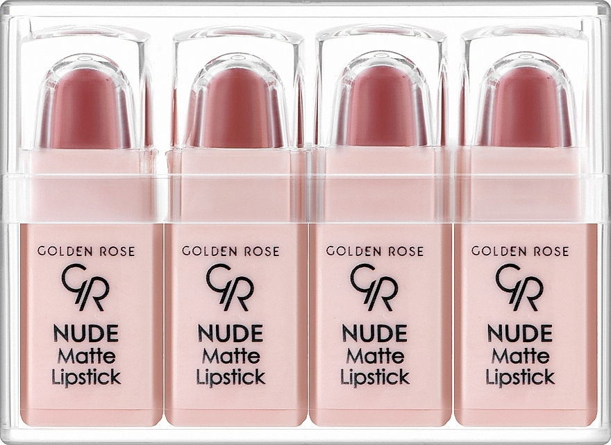 Make-up Set ( Matter Lippenstift 4 St.) - Golden Rose Nude Matte Lipstick  — Bild N1
